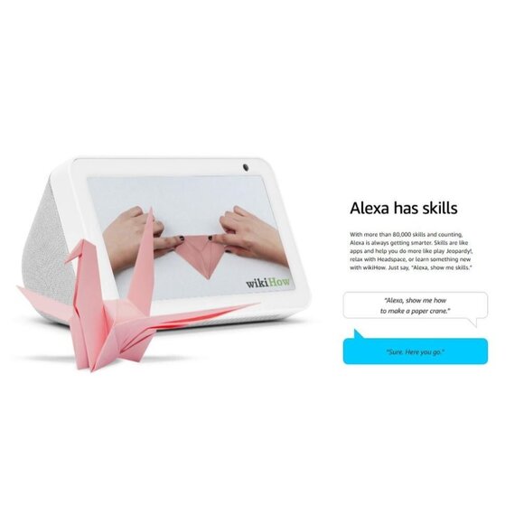 Amazon Echo Show 5 Touchscreen Compact Smart Display w/Alexa, Sandstone, 1st Gen - Picture 10 of 12